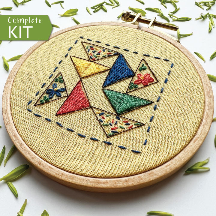 Triangle Tango: Beginner Embroidery Kit – Rosanna Diggs Embroidery